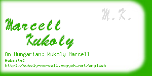 marcell kukoly business card